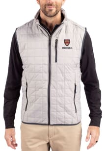 Cutter and Buck Harvard Crimson Big and Tall Grey Rainier PrimaLoft Mens Vest