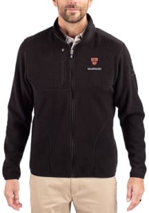 Cutter and Buck Harvard Crimson Mens Black Cascade Sherpa Big and Tall Light Weight Jacket