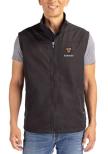 Cutter and Buck Harvard Crimson Big and Tall Black Charter Mens Vest