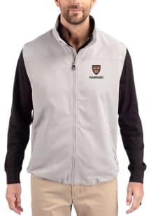 Cutter and Buck Harvard Crimson Big and Tall Grey Charter Mens Vest