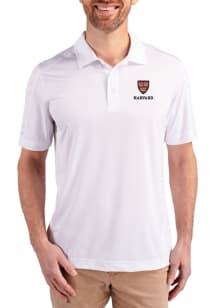 Cutter and Buck Harvard Crimson Mens White Prospect Short Sleeve Polo
