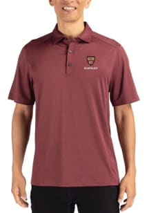 Cutter and Buck Harvard Crimson Mens Maroon Forge Recycled Short Sleeve Polo