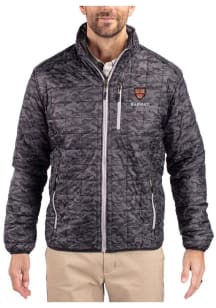 Cutter and Buck Harvard Crimson Mens Black Rainier PrimaLoft Printed Filled Jacket