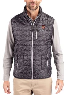 Cutter and Buck Harvard Crimson Mens Black Rainier PrimaLoft Printed Sleeveless Jacket