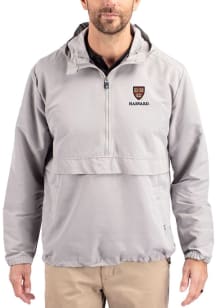 Cutter and Buck Harvard Crimson Mens Grey Charter Eco Pullover Jackets