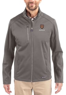 Cutter and Buck Harvard Crimson Mens Grey Evoke Light Weight Jacket