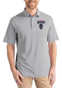 Cutter and Buck Howard Bison Grey Virtue Eco Pique Big and Tall Polo