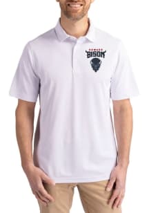 Cutter and Buck Howard Bison White Virtue Eco Pique Big and Tall Polo