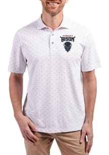 Cutter and Buck Howard Bison White Virtue Eco Pique Tile Big and Tall Polo