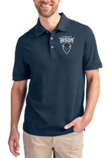 Cutter and Buck Howard Bison Navy Blue Advantage Pique Big and Tall Polo