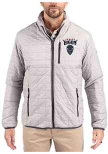 Cutter and Buck Howard Bison Mens Grey Rainier PrimaLoft Big and Tall Lined Jacket