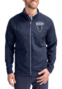 Cutter and Buck Howard Bison Mens Navy Blue Adapt Eco Light Weight Jacket