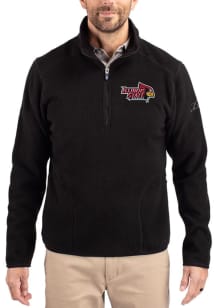 Cutter and Buck Illinois State Redbirds Mens Black Cascade Sherpa Long Sleeve Qtr Zip Pullover