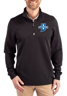 Cutter and Buck Indiana State Sycamores Mens Black Traverse Big and Tall Qtr Zip
