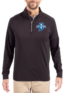 Cutter and Buck Indiana State Sycamores Mens Black Adapt Eco Big and Tall Qtr Zip