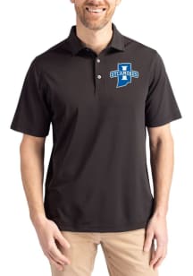 Cutter and Buck Indiana State Sycamores Black Virtue Eco Pique Big and Tall Polo