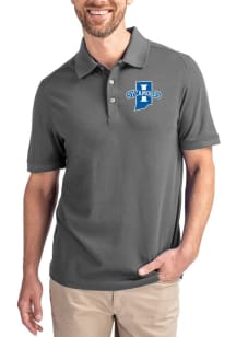 Cutter and Buck Indiana State Sycamores Grey Advantage Pique Big and Tall Polo