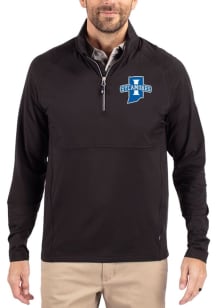 Cutter and Buck Indiana State Sycamores Mens Black Adapt Eco Hybrid Long Sleeve Qtr Zip Pullover