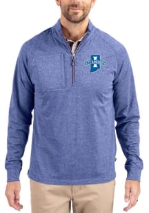 Cutter and Buck Indiana State Sycamores Mens Blue Adapt Eco Long Sleeve Qtr Zip Pullover