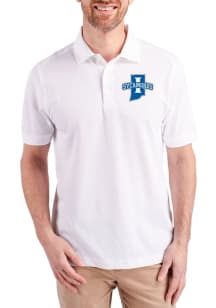 Cutter and Buck Indiana State Sycamores Mens White Advantage Short Sleeve Polo