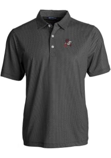 Cutter and Buck Arkansas Razorbacks Black Vault Pike Symmetry Big and Tall Polo