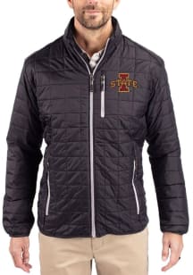 Cutter and Buck Iowa State Cyclones Mens Black Rainier PrimaLoft Big and Tall Lined Jacket