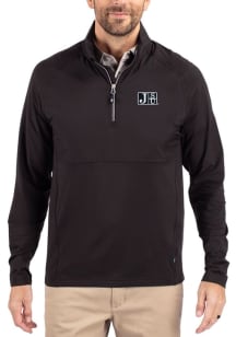 Cutter and Buck Jackson State Tigers Mens Black Adapt Eco Hybrid Long Sleeve Qtr Zip Pullover