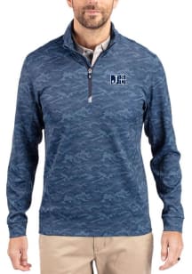 Cutter and Buck Jackson State Tigers Mens Navy Blue Traverse Camo Long Sleeve Qtr Zip Pullover