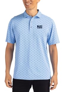 Cutter and Buck Jackson State Tigers Mens Blue Virtue Eco Pique Tile Short Sleeve Polo