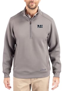 Cutter and Buck Jackson State Tigers Mens Grey Roam Long Sleeve Qtr Zip Pullover