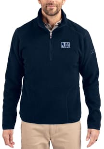 Cutter and Buck Jackson State Tigers Mens Navy Blue Cascade Sherpa Long Sleeve Qtr Zip Pullover