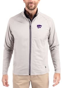 Cutter and Buck K-State Wildcats Mens Grey Adapt Eco Big and Tall Light Weight Jacket