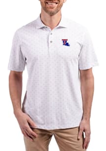 Cutter and Buck Louisiana Tech Bulldogs White Virtue Eco Pique Tile Big and Tall Polo