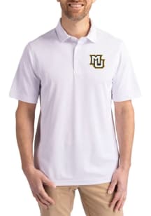 Cutter and Buck Marquette Golden Eagles White Virtue Eco Pique Big and Tall Polo