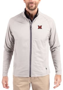 Cutter and Buck Miami RedHawks Mens Grey Adapt Eco Big and Tall Light Weight Jacket