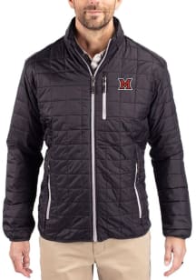 Cutter and Buck Miami RedHawks Mens Black Rainier PrimaLoft Big and Tall Lined Jacket