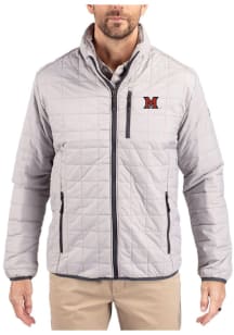 Cutter and Buck Miami RedHawks Mens Grey Rainier PrimaLoft Big and Tall Lined Jacket