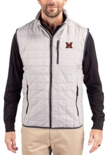 Cutter and Buck Miami RedHawks Big and Tall Grey Rainier PrimaLoft Mens Vest