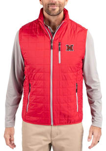 Cutter and Buck Miami RedHawks Big and Tall Red Rainier PrimaLoft Mens Vest