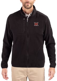 Cutter and Buck Miami RedHawks Mens Black Cascade Sherpa Big and Tall Light Weight Jacket
