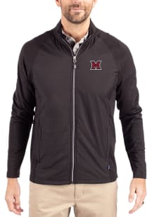 Cutter and Buck Miami RedHawks Mens Black Adapt Eco Light Weight Jacket