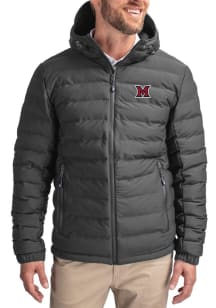 Cutter and Buck Miami RedHawks Mens Grey Mission Ridge Repreve Filled Jacket