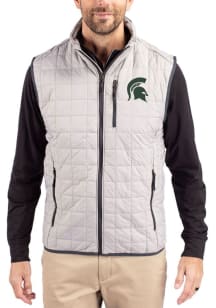 Cutter and Buck Michigan State Spartans Big and Tall Grey Rainier PrimaLoft Mens Vest