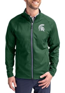 Cutter and Buck Michigan State Spartans Mens Green Adapt Eco Light Weight Jacket