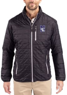Cutter and Buck Northwestern Wildcats Mens Black Rainier PrimaLoft Big and Tall Lined Jacket
