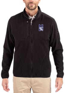Cutter and Buck Northwestern Wildcats Mens Black Cascade Sherpa Big and Tall Light Weight Jacket