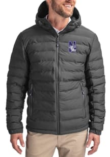 Cutter and Buck Northwestern Wildcats Mens Grey Mission Ridge Repreve Filled Jacket