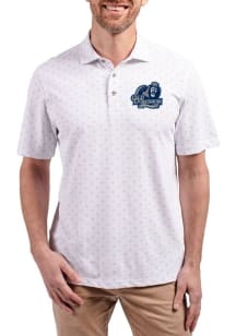 Cutter and Buck Old Dominion Monarchs White Virtue Eco Pique Tile Big and Tall Polo