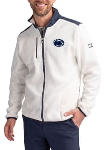 Cutter and Buck Penn State Nittany Lions Mens Grey Cascade Sherpa Big and Tall Light Weight Jacket