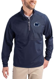 Cutter and Buck Penn State Nittany Lions Mens Navy Blue Adapt Eco Hybrid Long Sleeve Qtr Zip Pullo..